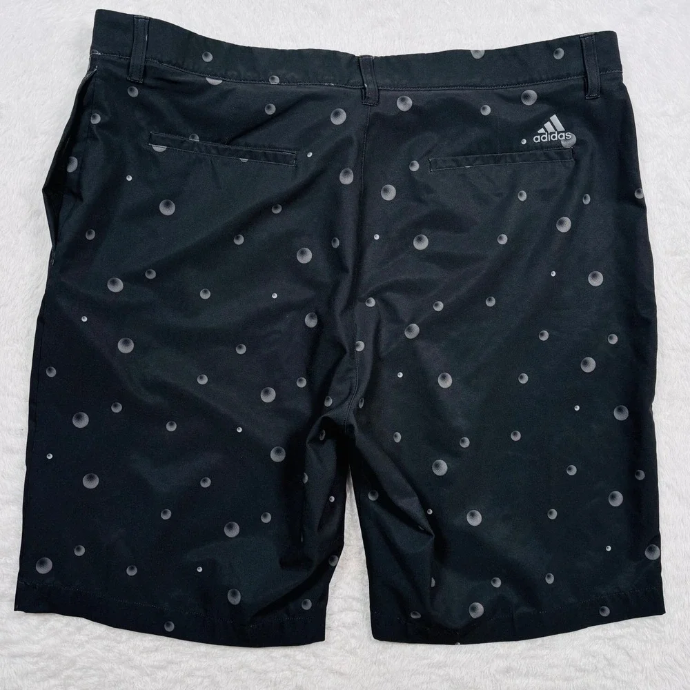 Adidas Golf‎ Shorts Men 36 Black Golf Ball Print Stretch Performance Activewear